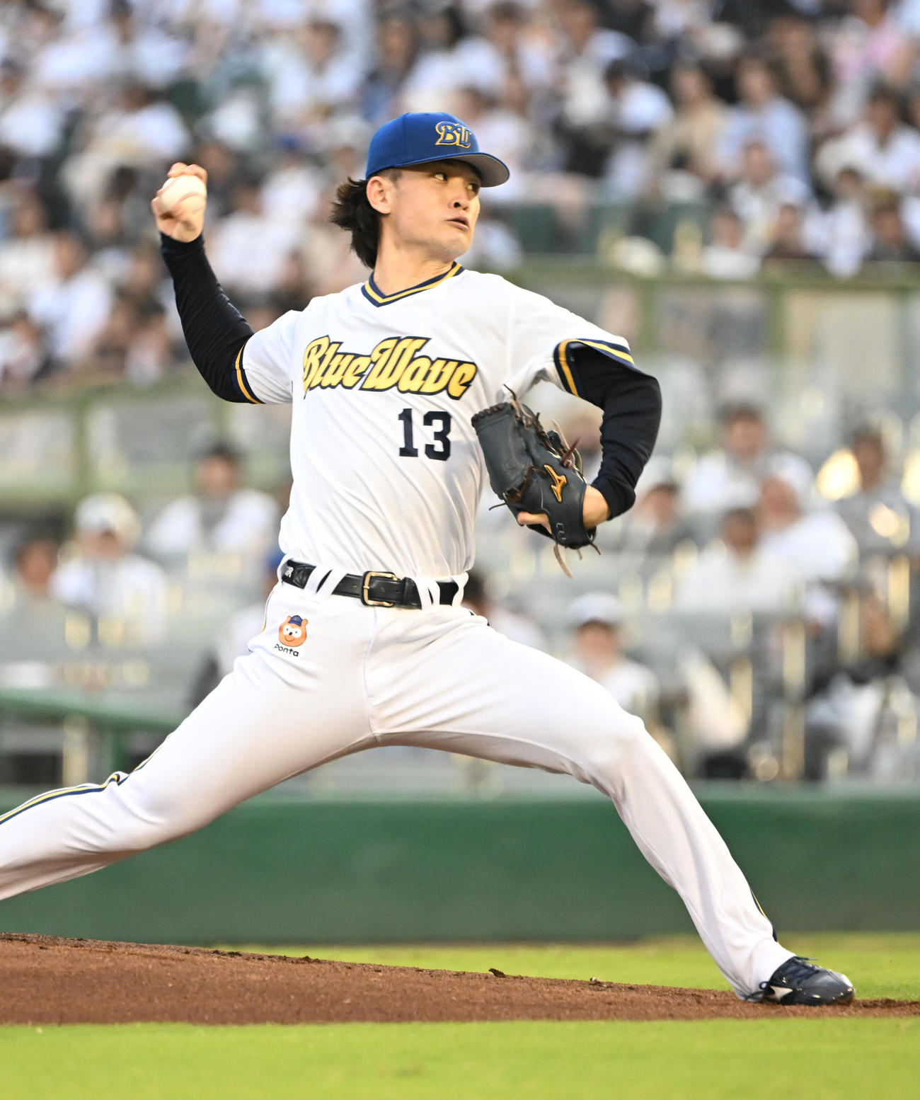 オリックス対ロッテ　先発するオリックス寺西（撮影・和賀正仁）