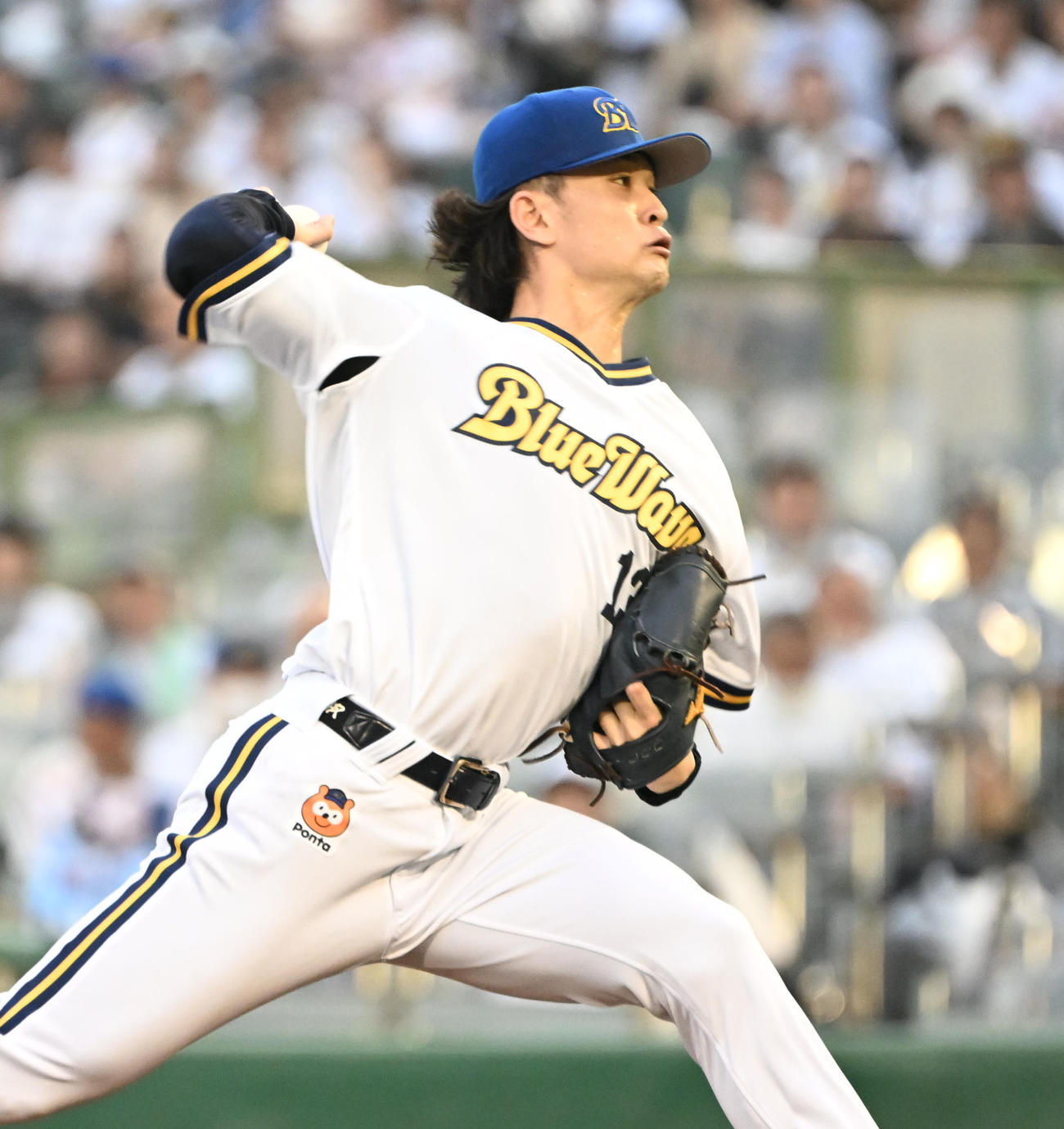 オリックス対ロッテ　先発するオリックス寺西（撮影・和賀正仁）