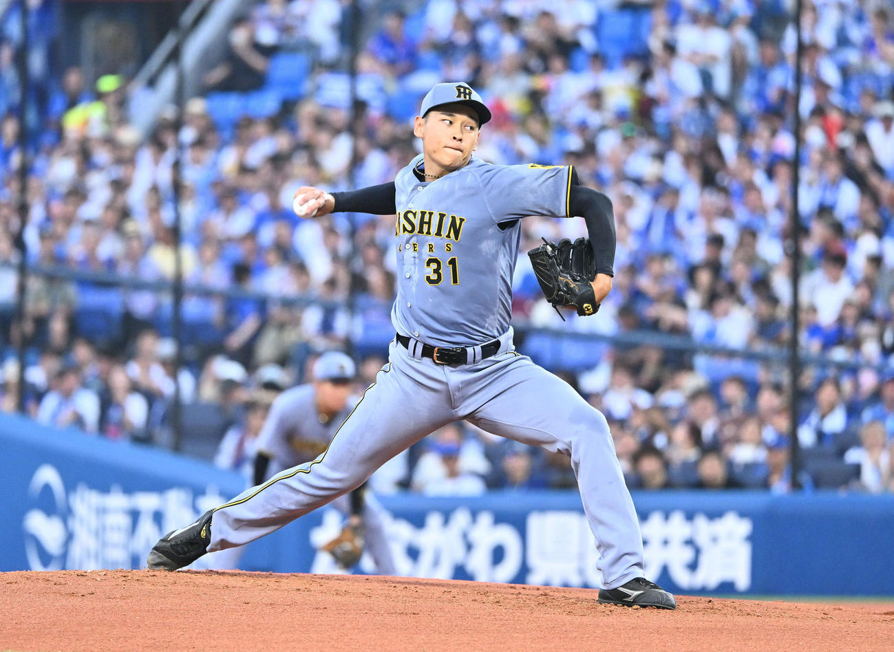 DeNA対阪神　阪神先発の早川（撮影・滝沢徹郎）