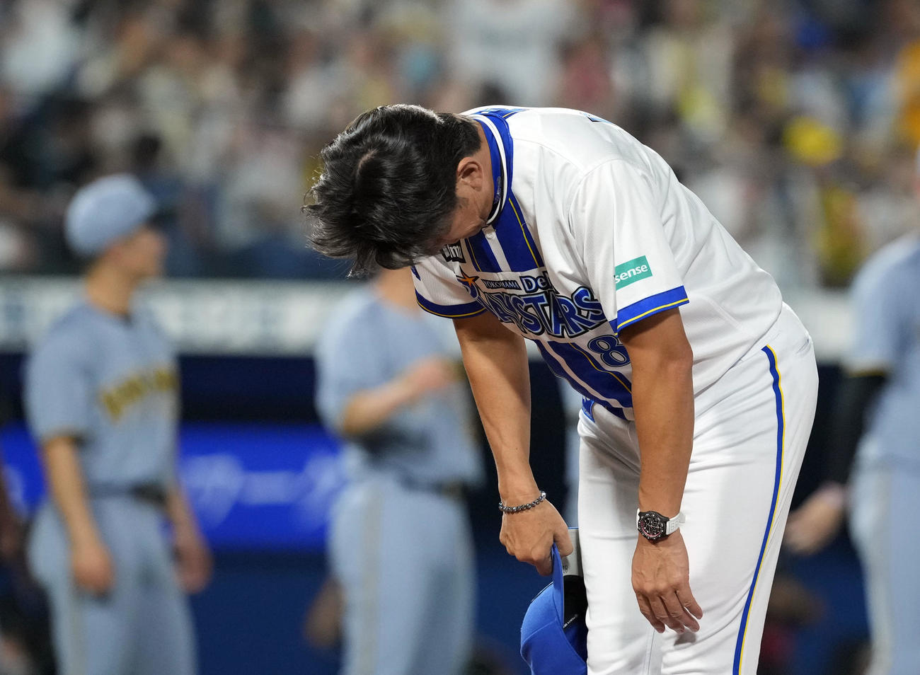 DeNA対阪神　阪神に連敗を喫したDeNA三浦監督（撮影・たえ見朱実）