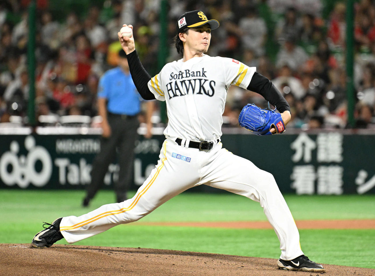 ソフトバンク上沢直之（2025年8月20日撮影）