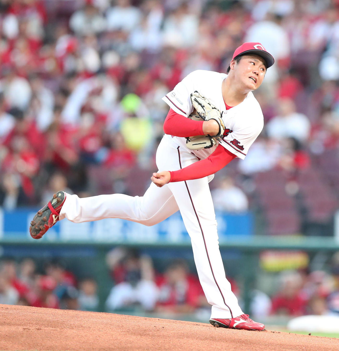 広島対巨人　先発の高（撮影・梅根麻紀）