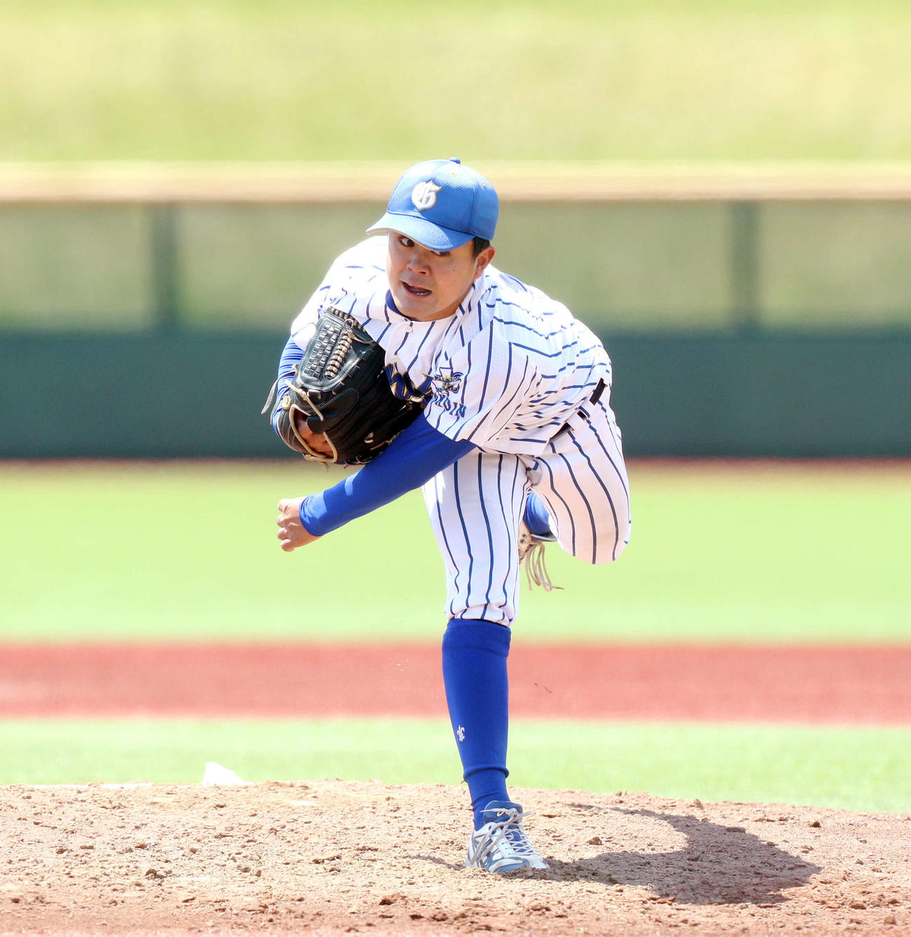 5月3日仙台大戦で先発する東北学院大・堀川（撮影・木村有優）