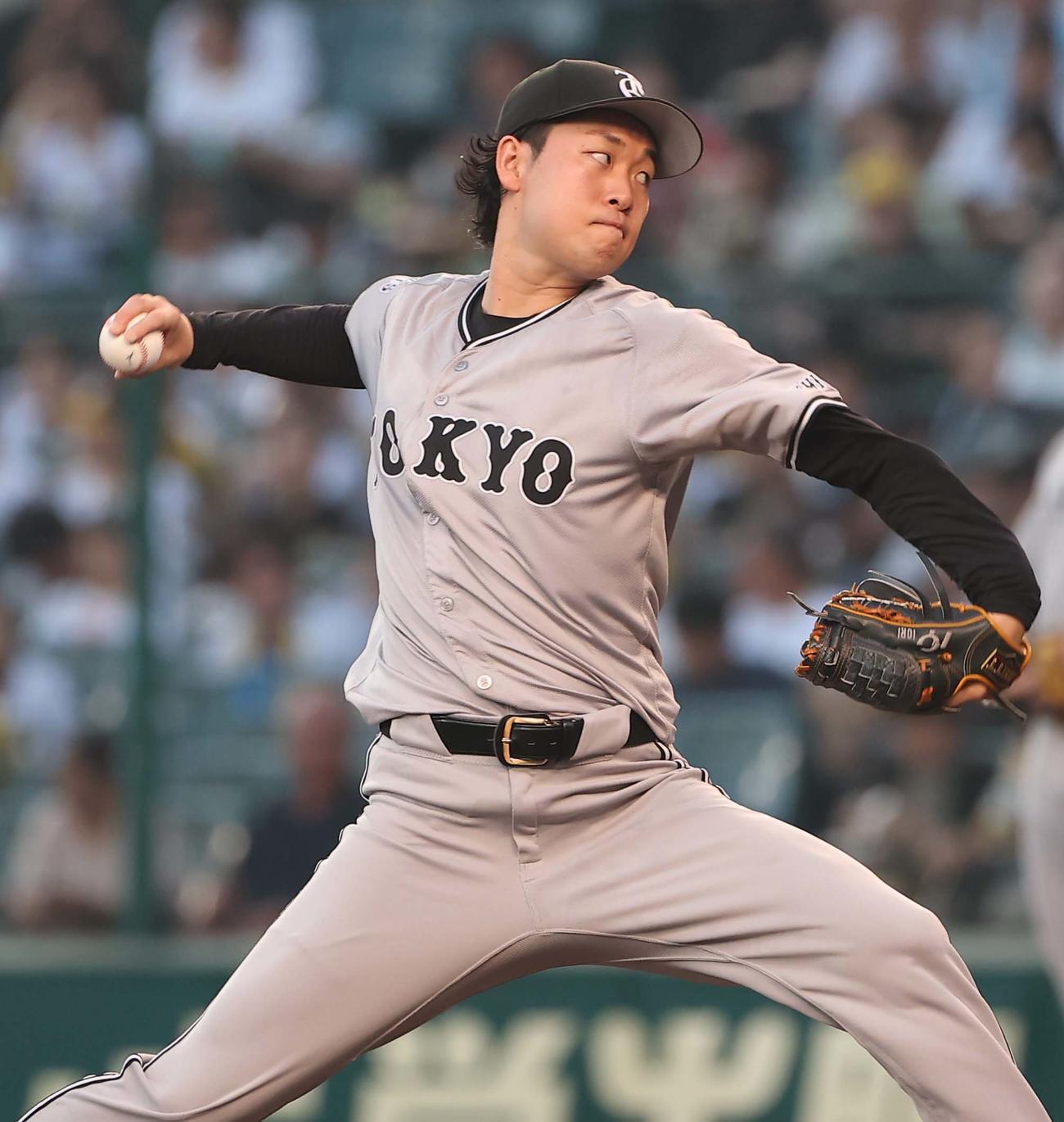 阪神対巨人　巨人先発の山崎（撮影・上田博志）