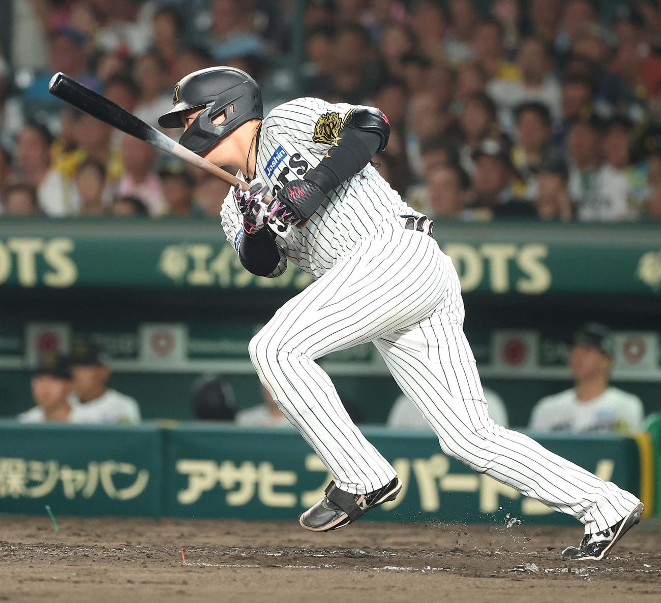 阪神対巨人　5回裏阪神無死、大山は安打を放つ（撮影・上田博志）