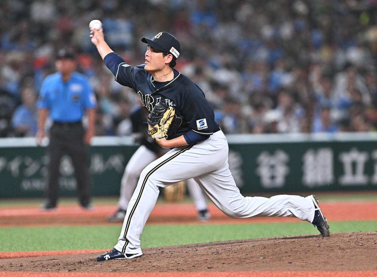 西武対オリックス　オリックス先発の九里（撮影・滝沢徹郎）