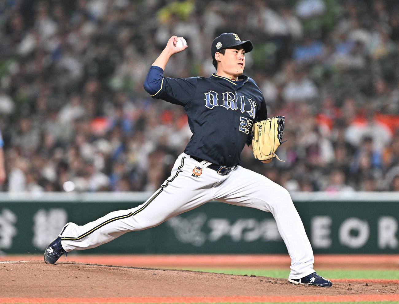 西武対オリックス　オリックス先発の九里（撮影・滝沢徹郎）