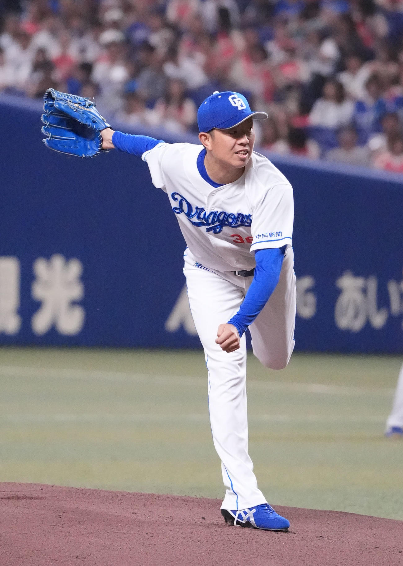 中日松葉貴大（2025年8月17日撮影）
