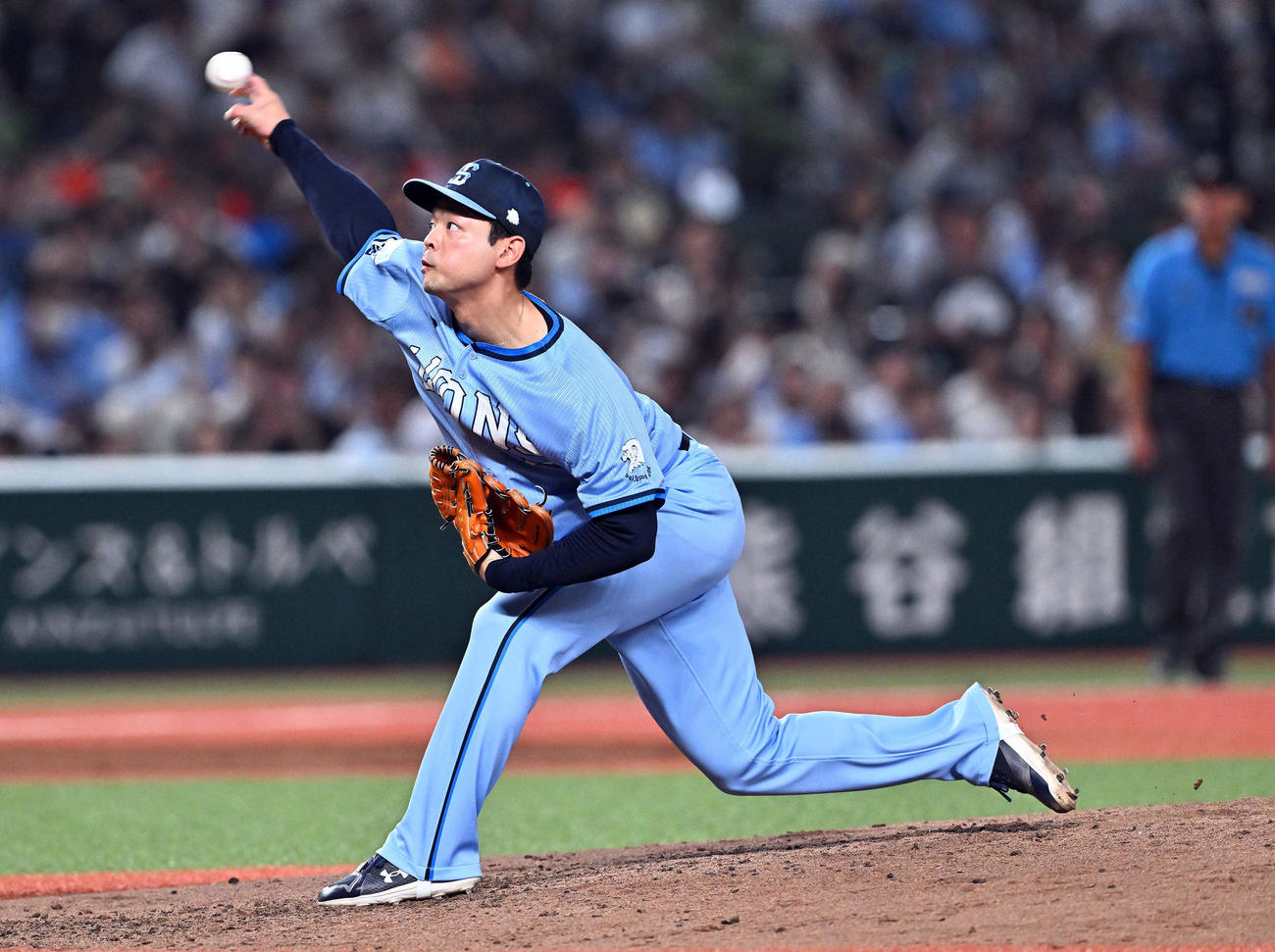 西武対オリックス　西武2番手の黒木（撮影・滝沢徹郎）