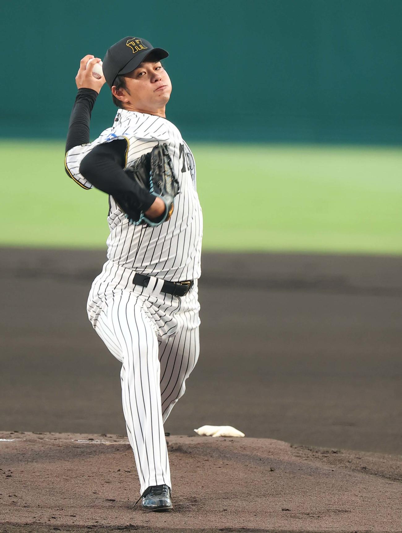 阪神対巨人　阪神先発の高橋（撮影・上田博志）