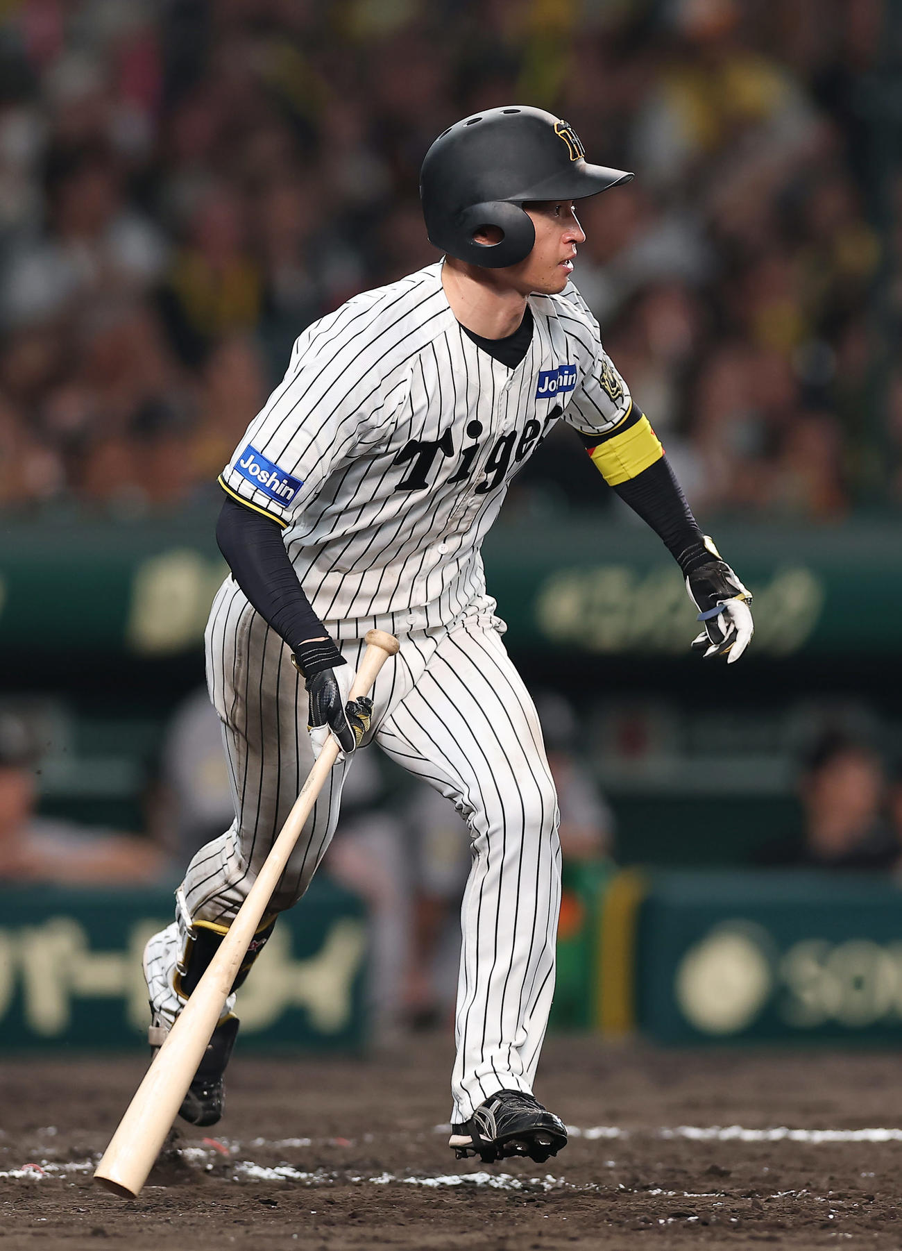 阪神対巨人　7回裏阪神2死満塁、中飛に倒れる近本（撮影・前田充）