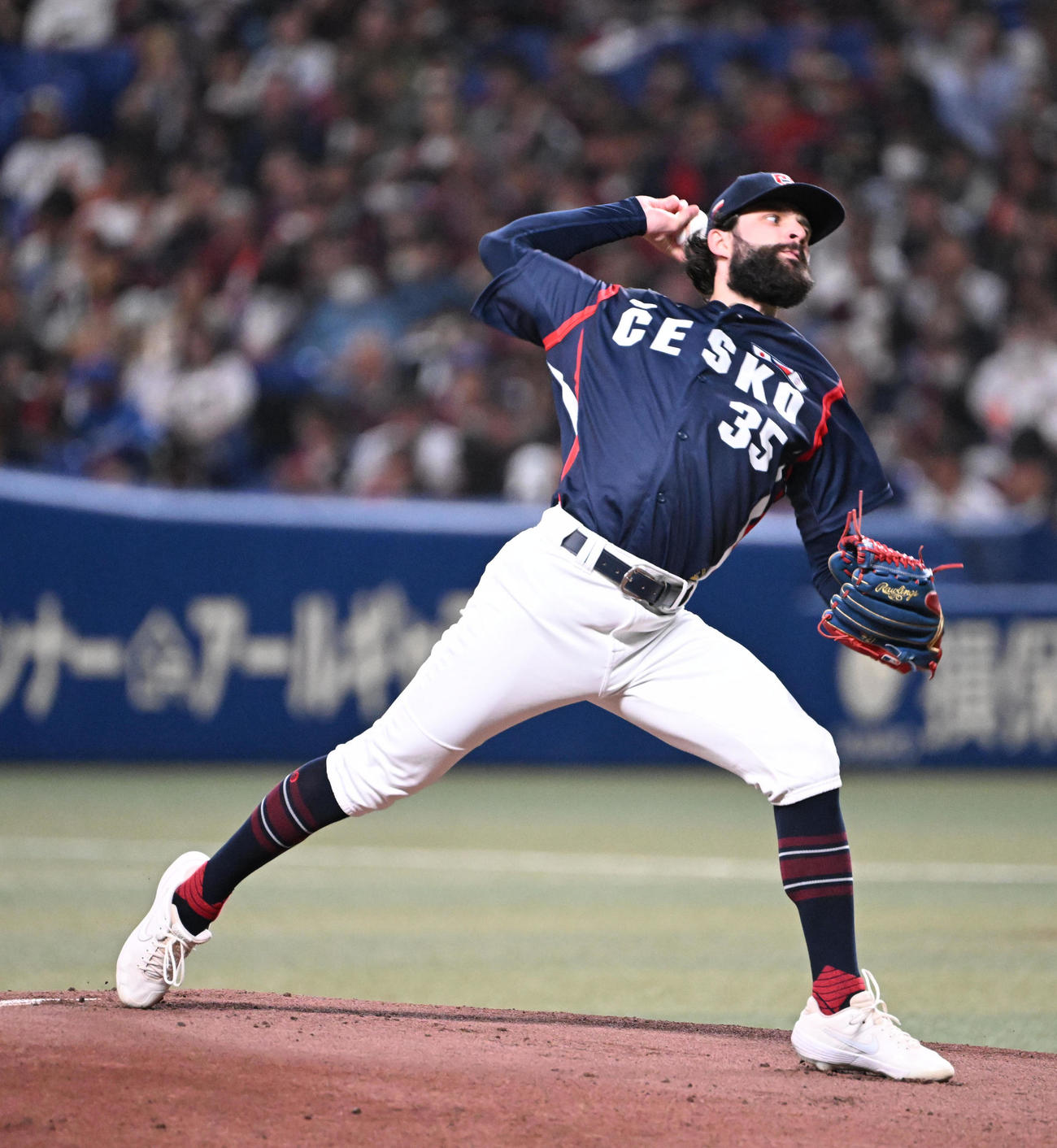 日本対チェコ　先発するチェコのサトリア（2024年11月10日撮影）