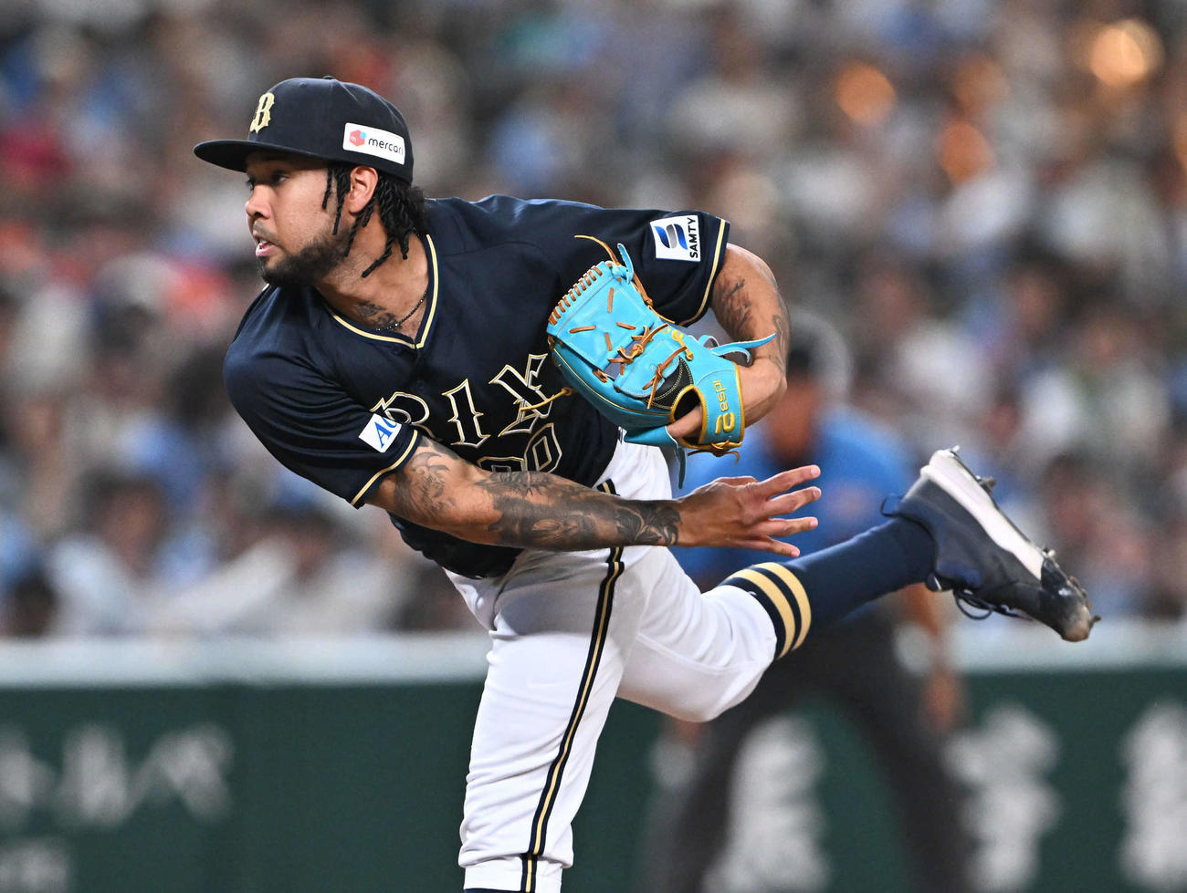 西武対オリックス　オリックス先発のエスピノーザ（撮影・滝沢徹郎）