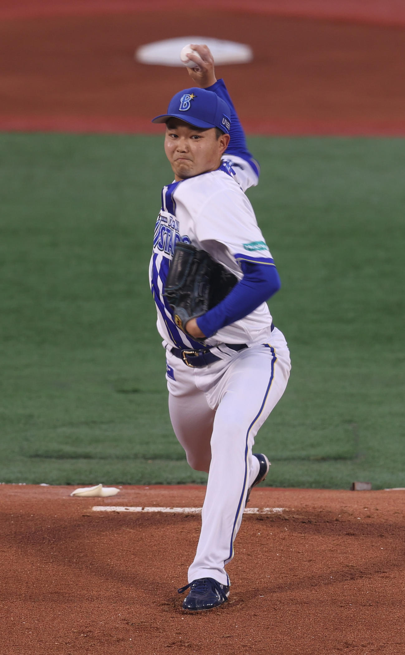 DeNA石田裕太郎（2025年8月30日撮影）