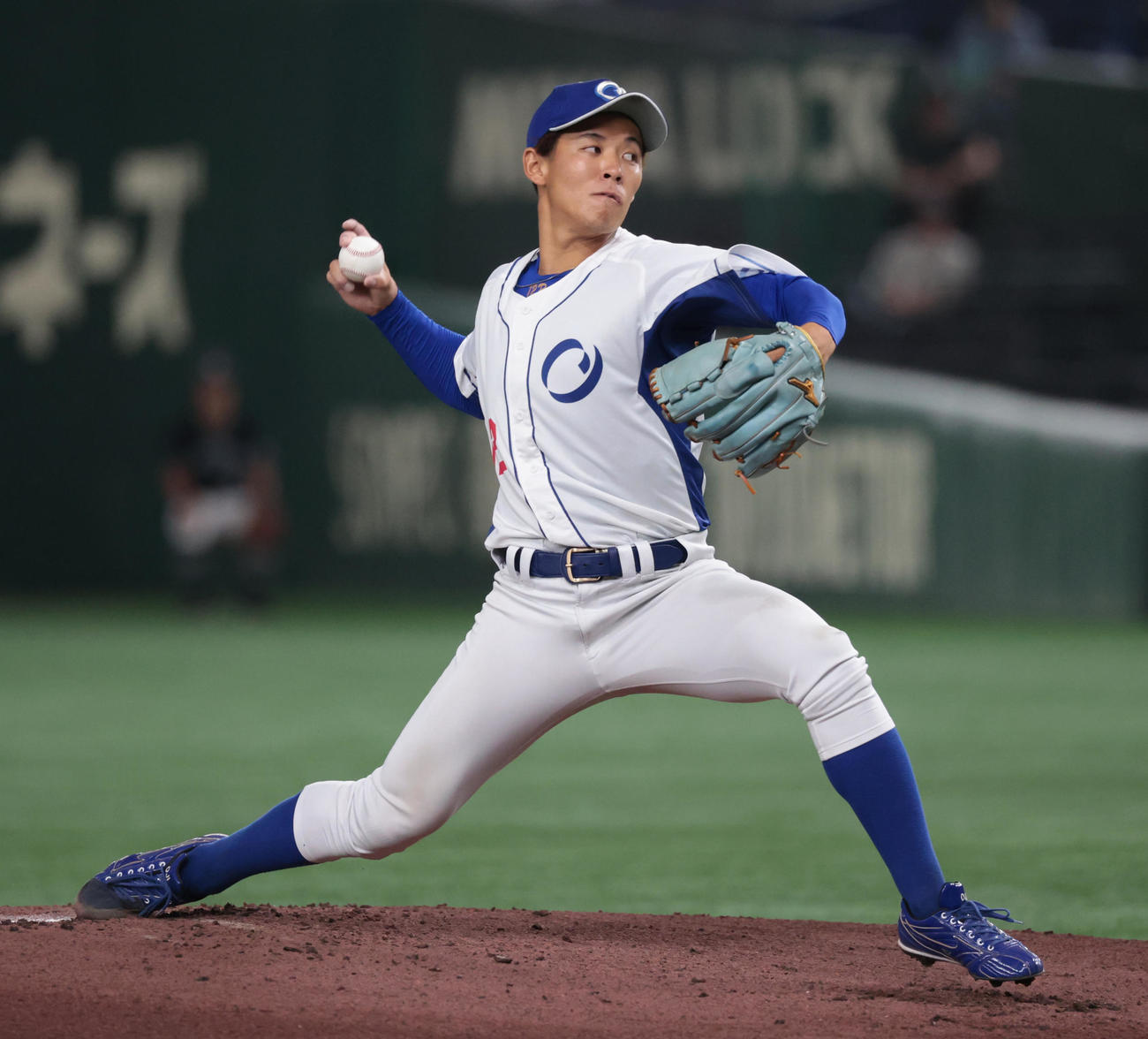 パナソニック対王子　先発した王子・九谷（撮影・柴田隆二）　　