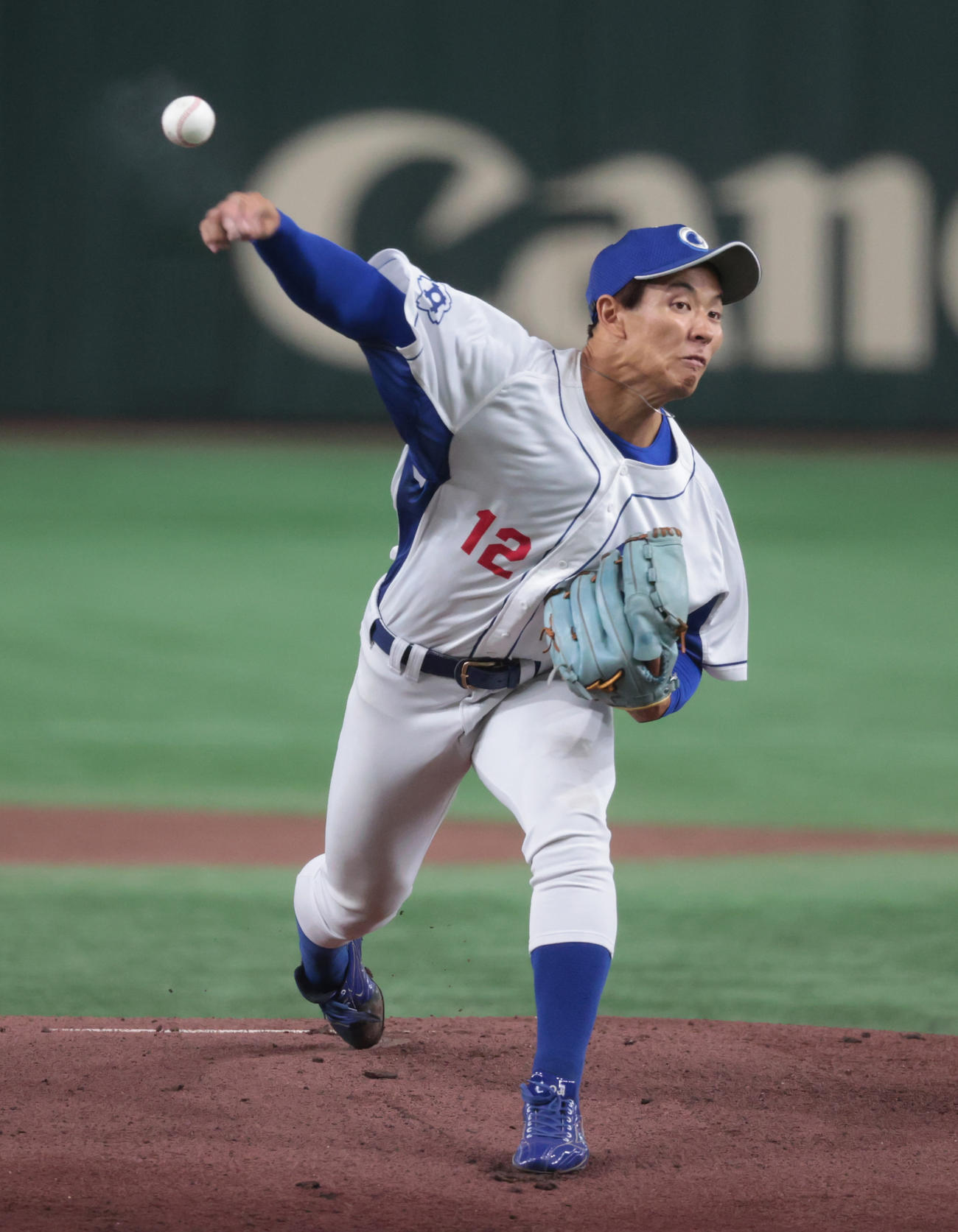 パナソニック対王子　先発した王子・九谷（撮影・柴田隆二）　　