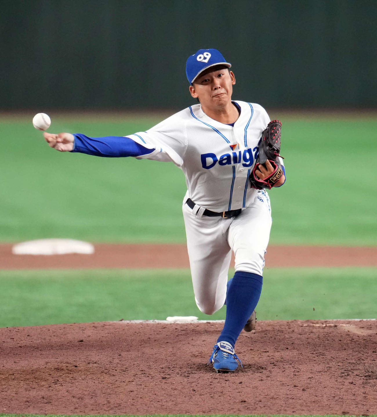 信越硬式野球クラブ対大阪ガス　先発の大阪ガス・大宮（撮影・小島史椰）