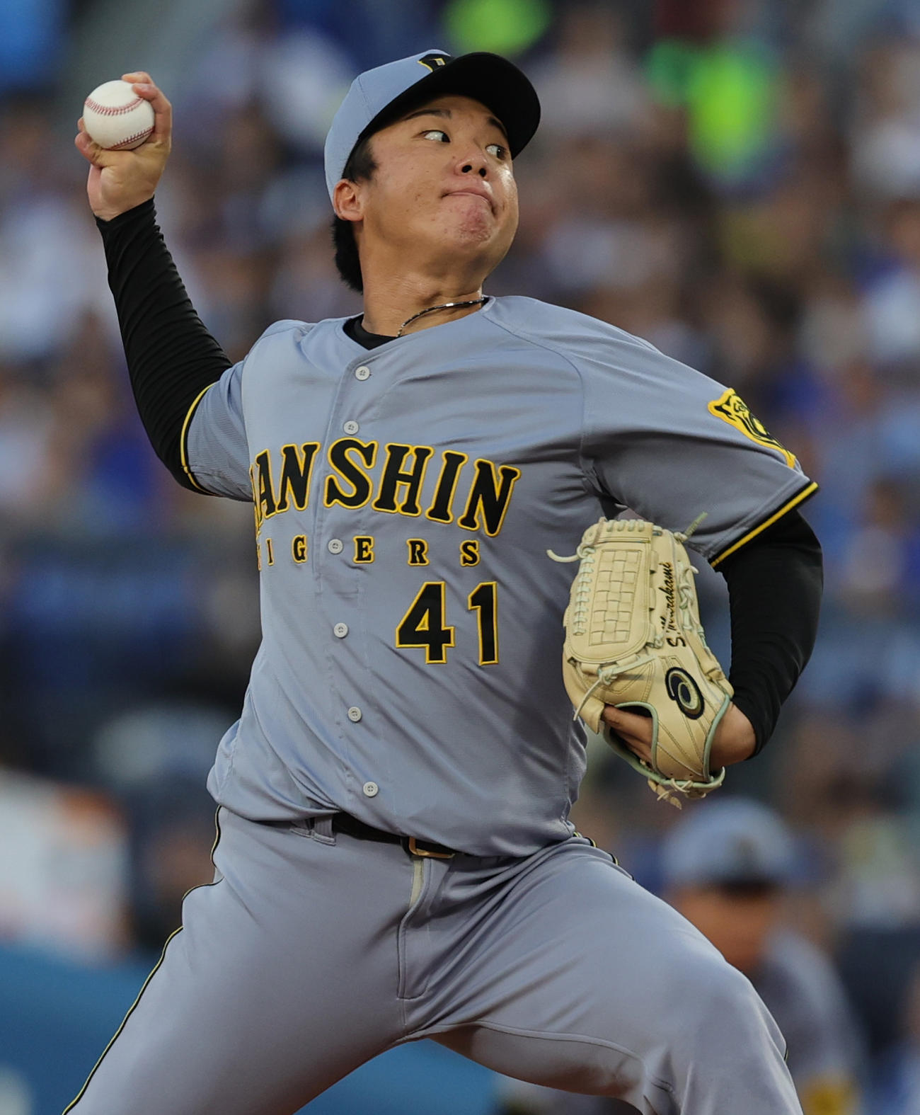 阪神村上頌樹（2025年8月撮影）
