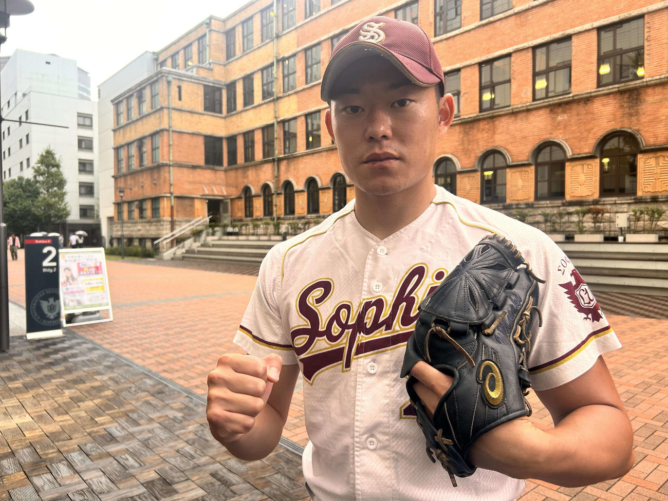 上智大学から初のNPB入りを狙う正木（撮影・平山連）