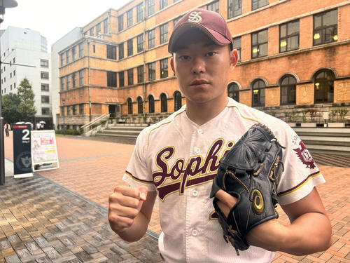 上智大学から初のNPB入りを狙う正木（撮影・平山連）