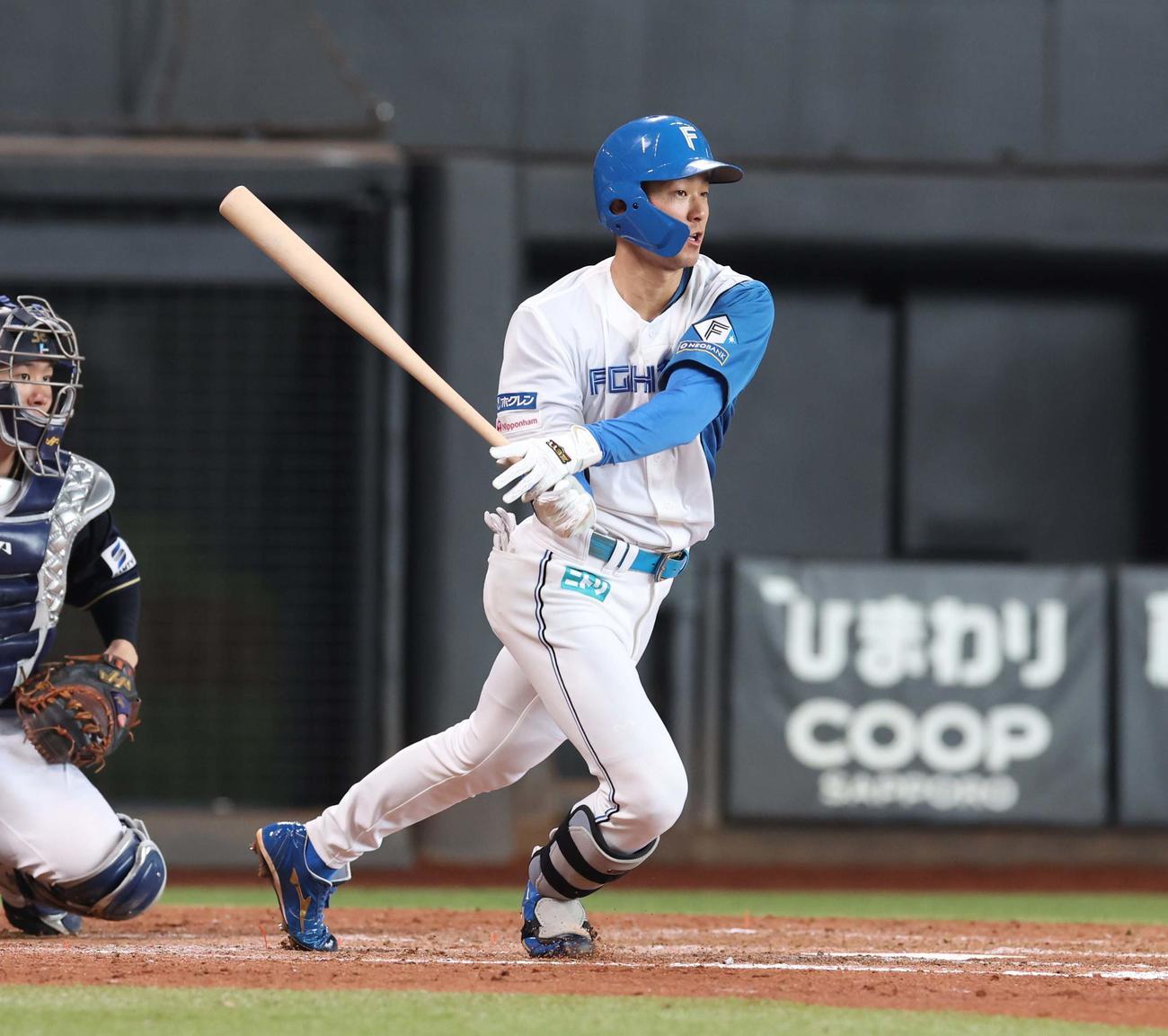 日本ハム石井一成（2025年5月14日撮影）