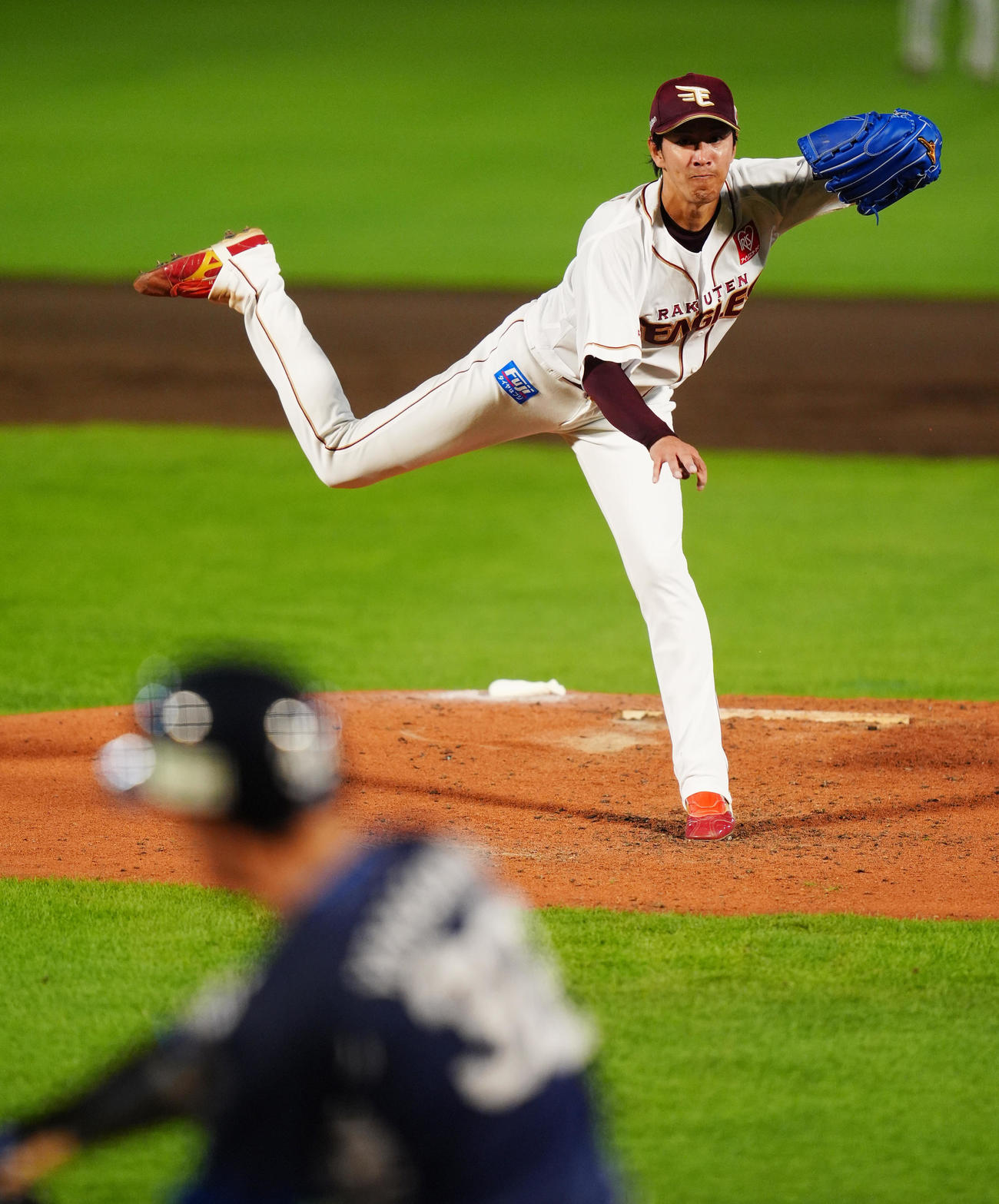 楽天対西武　力投する楽天岸（撮影・清水貴仁）