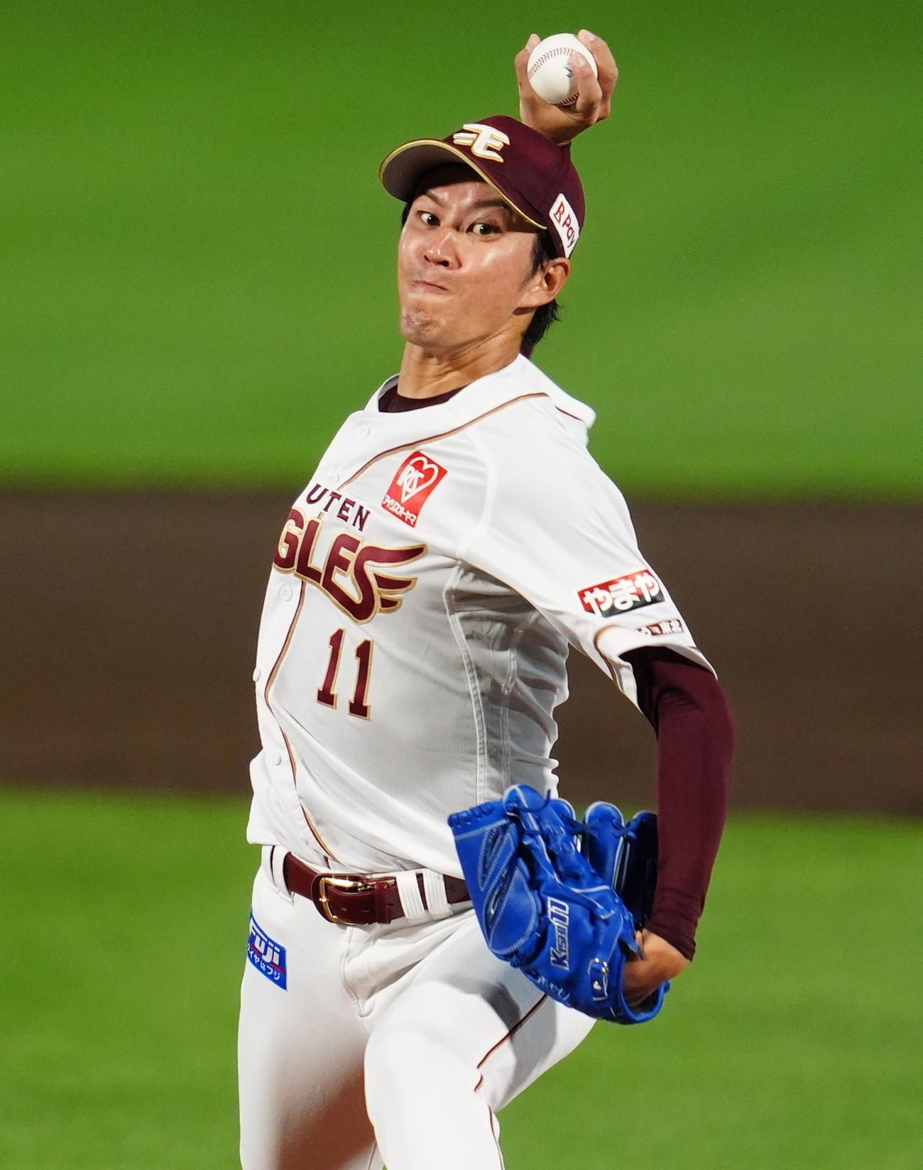 楽天対西武　力投する楽天岸（撮影・清水貴仁）