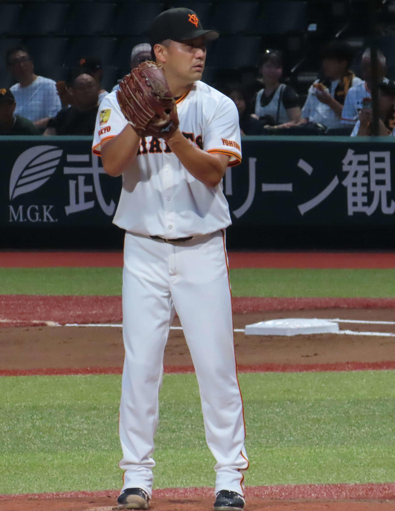 先発し力投する巨人田中将（撮影・水谷京裕）