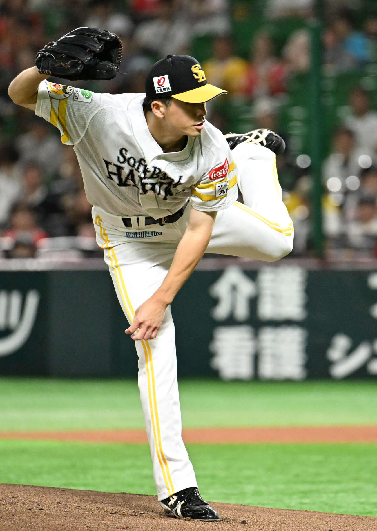 ソフトバンク対オリックス　ソフトバンク先発の大関（撮影・林敢治）