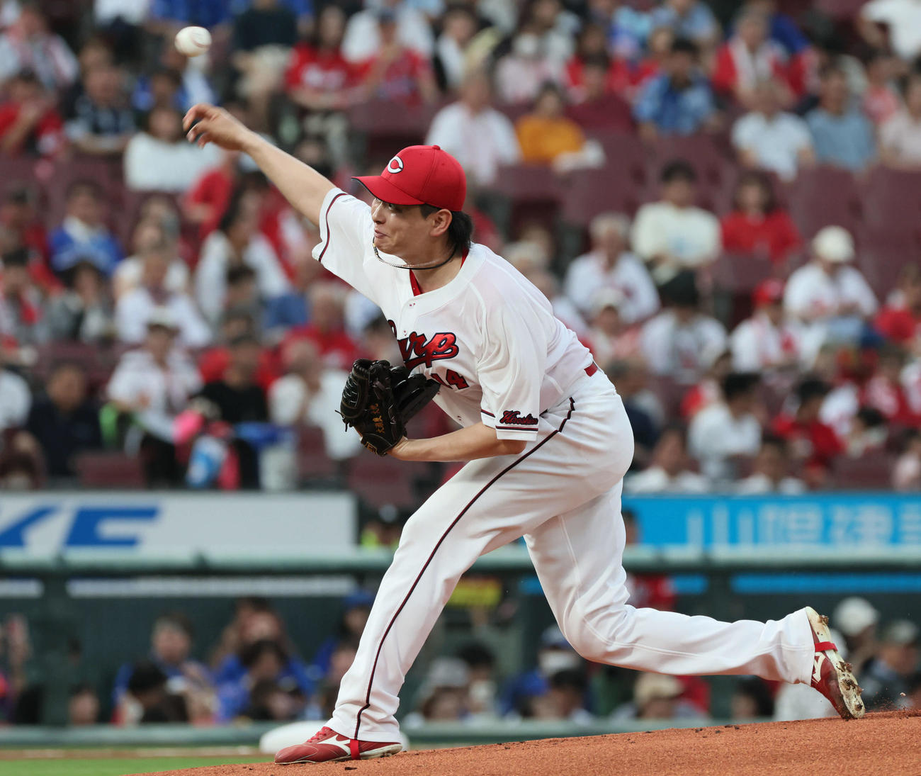 広島対DeNA　広島先発の大瀬良（撮影・加藤孝規）