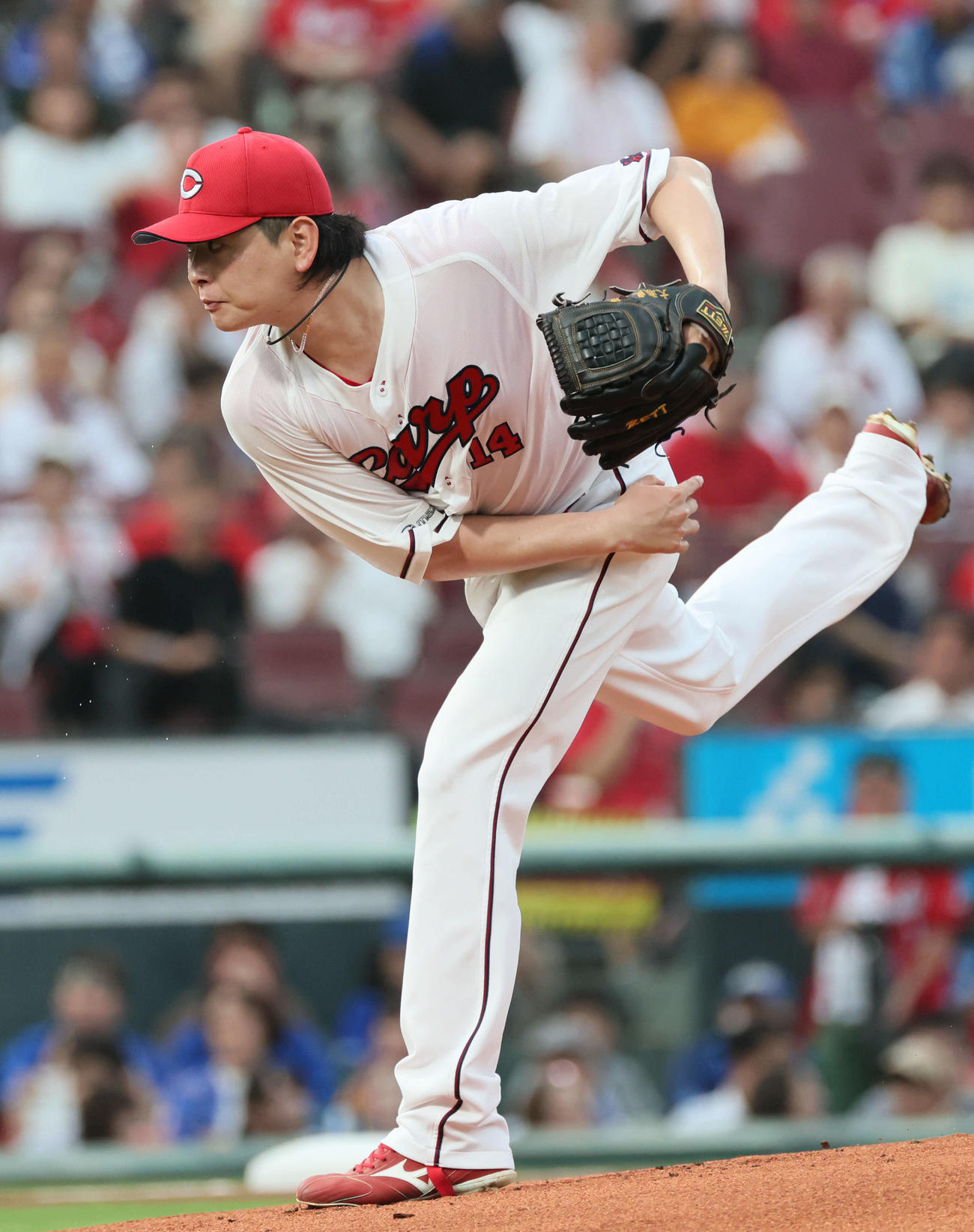 広島対DeNA　広島先発の大瀬良（撮影・加藤孝規）