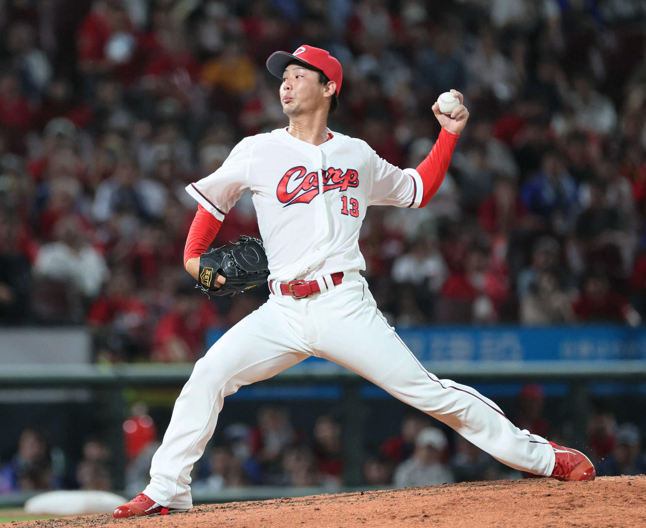 広島対DeNA 9回表DeNA、広島5番手の森浦（撮影・加藤孝規）