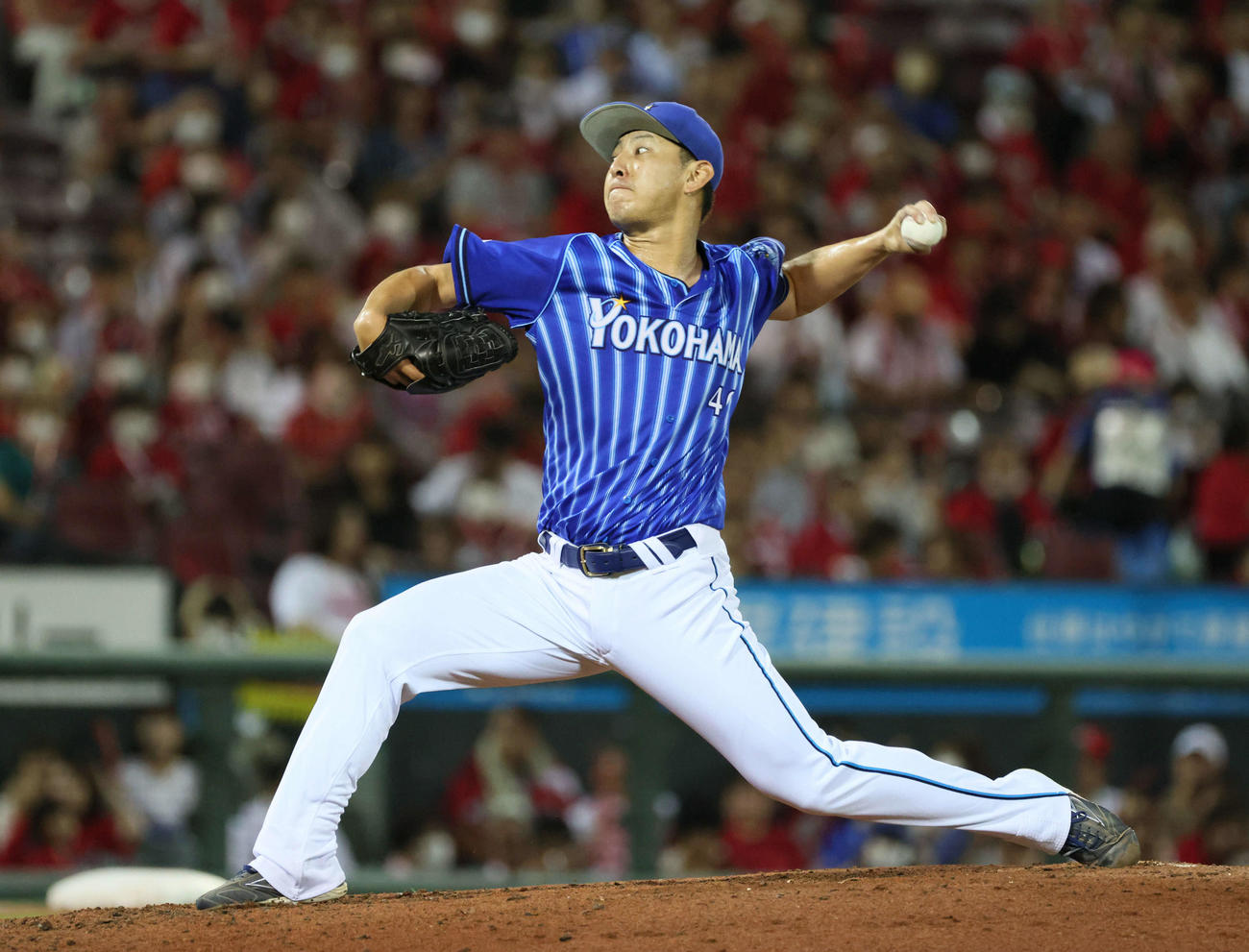 DeNA時代の田中健二朗（2023年9月5日撮影）