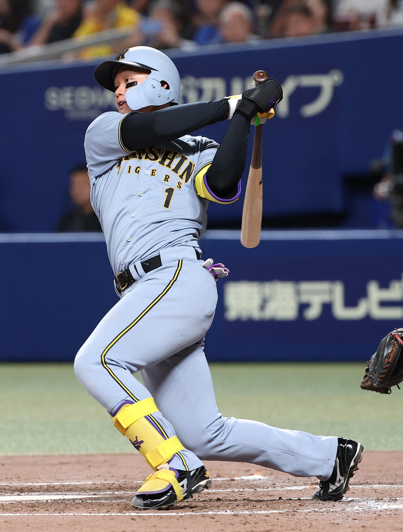 中日対阪神　4回表阪神無死、森下は安打を放つ（撮影・上田博志）