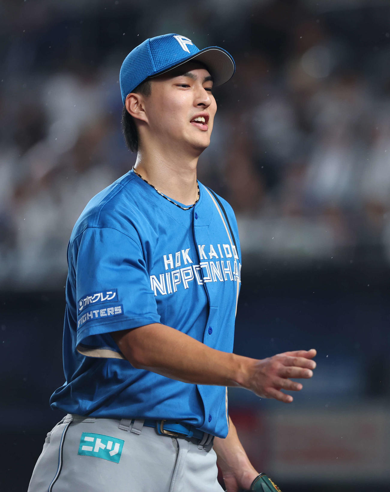 ロッテ対日本ハム　3回裏を抑える達（撮影・河田真司）