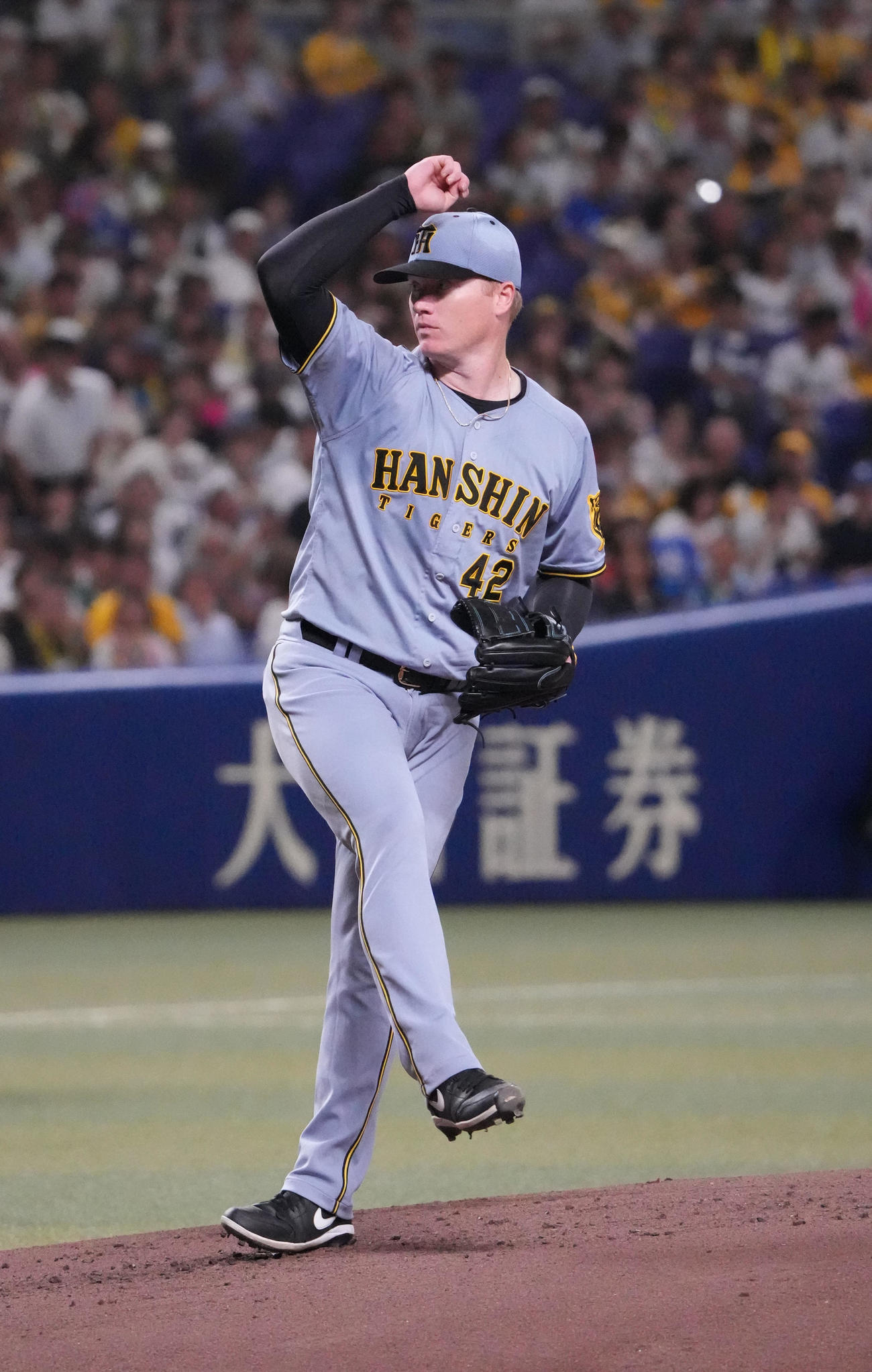 中日対阪神　1回裏、登板する阪神先発のネルソン（撮影・森本幸一）