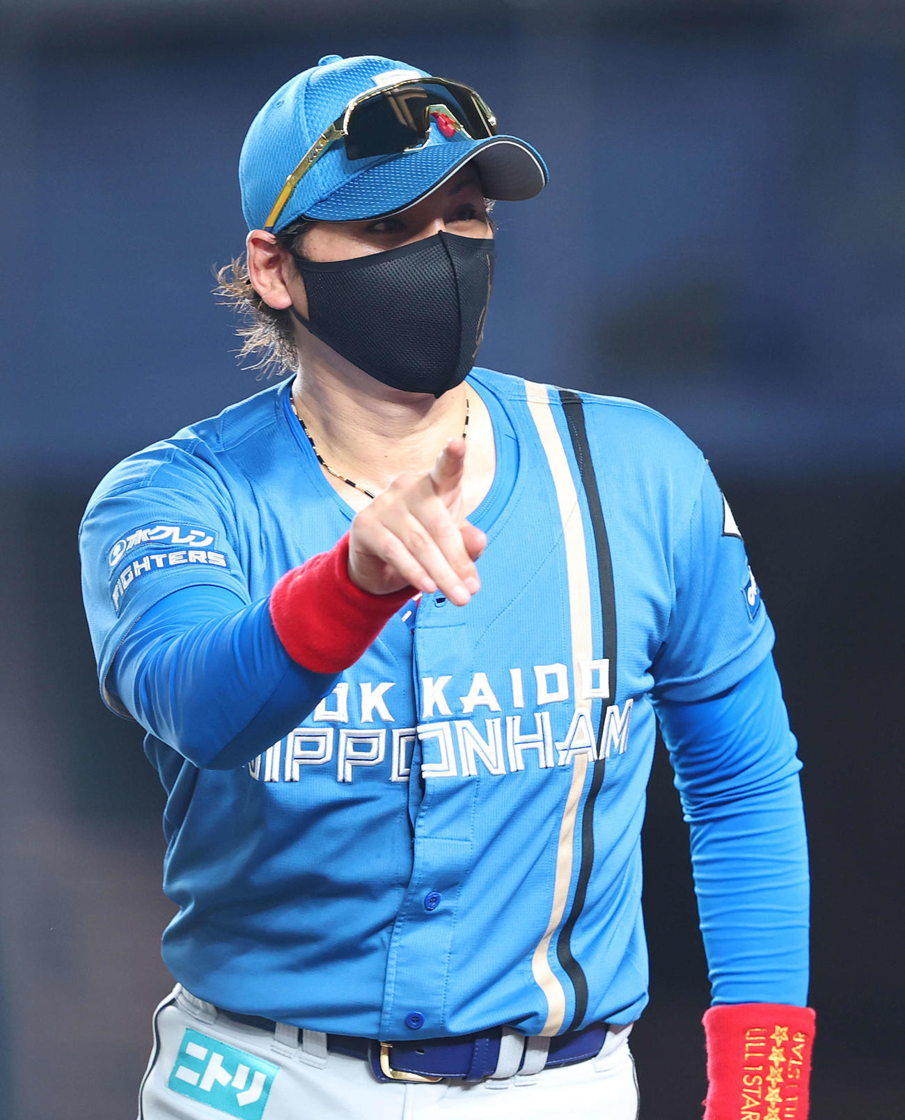 ロッテ対日本ハム　ロッテに勝利し、笑顔を見せる新庄監督（撮影・河田真司）