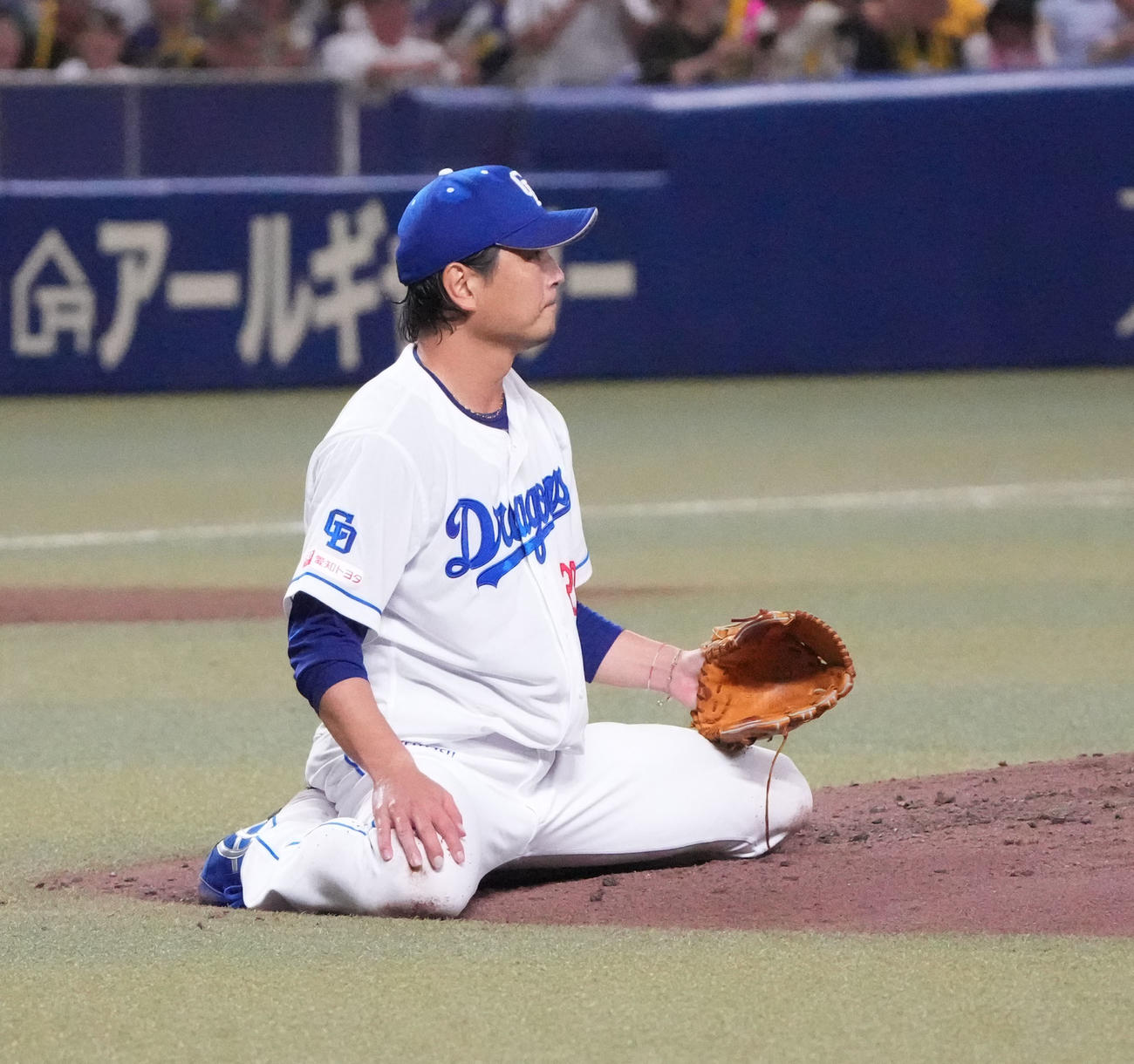 中日対阪神　4回表阪神1死一、三塁、熊谷の二ゴロの間に失点する涌井（撮影・森本幸一）