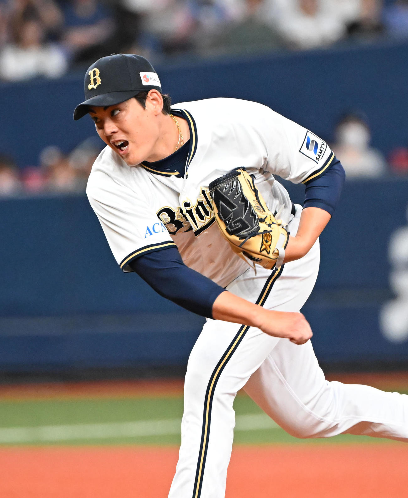 オリックス対日本ハム　先発するオリックス九里（撮影・和賀正仁）