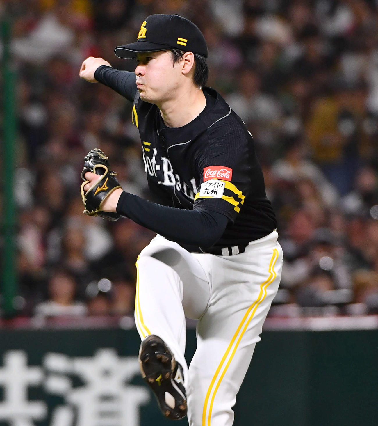 ソフトバンク対楽天　ソフトバンク先発の有原（撮影・岩下翔太）