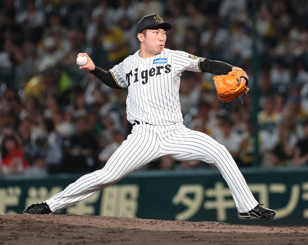 阪神対広島　9回に登板の阪神6番手石井（撮影・西尾就之）