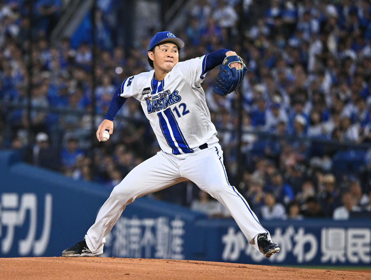 DeNA対ヤクルト　DeNA先発の竹田（撮影・滝沢徹郎）