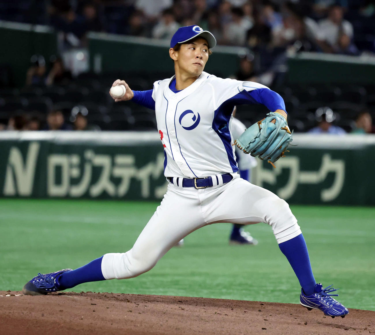 JFE東日本対王子　先発登板した王子・九谷（撮影・山本朝陽）
