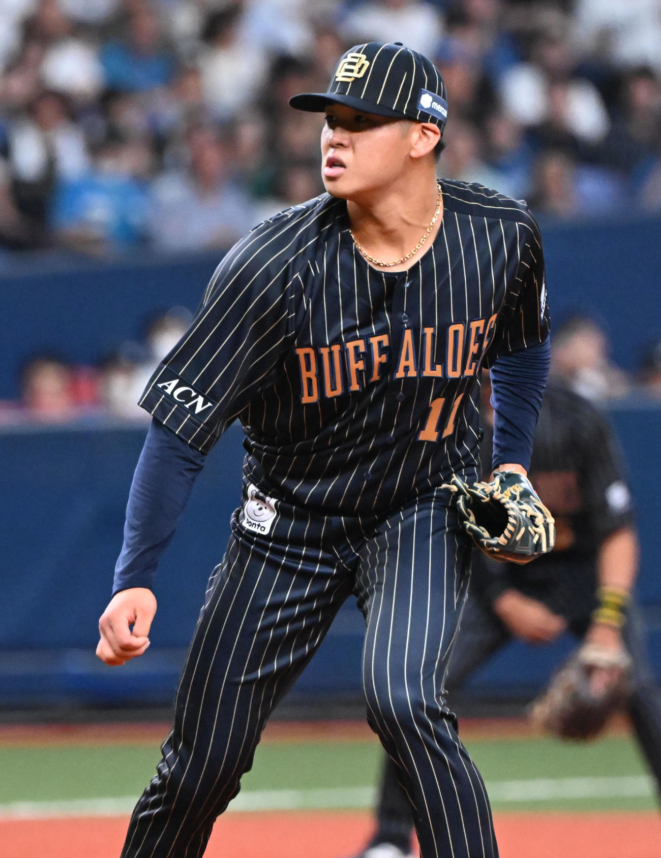 オリックス対日本ハム　先発するオリックス山下（撮影・和賀正仁）
