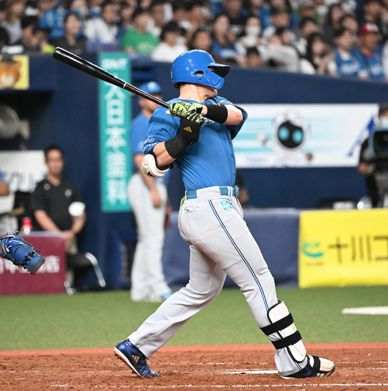 オリックス対日本ハム　5回表日本ハム2死、右越え本塁打を放つ清宮幸（撮影・和賀正仁）