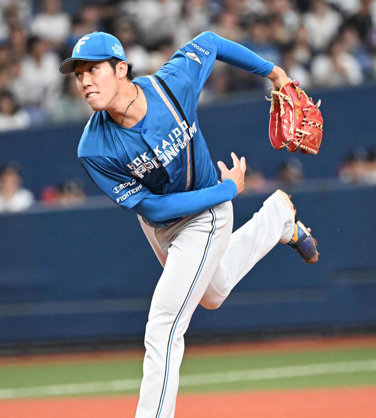 オリックス対日本ハム　先発する日本ハム福島（撮影・和賀正仁）