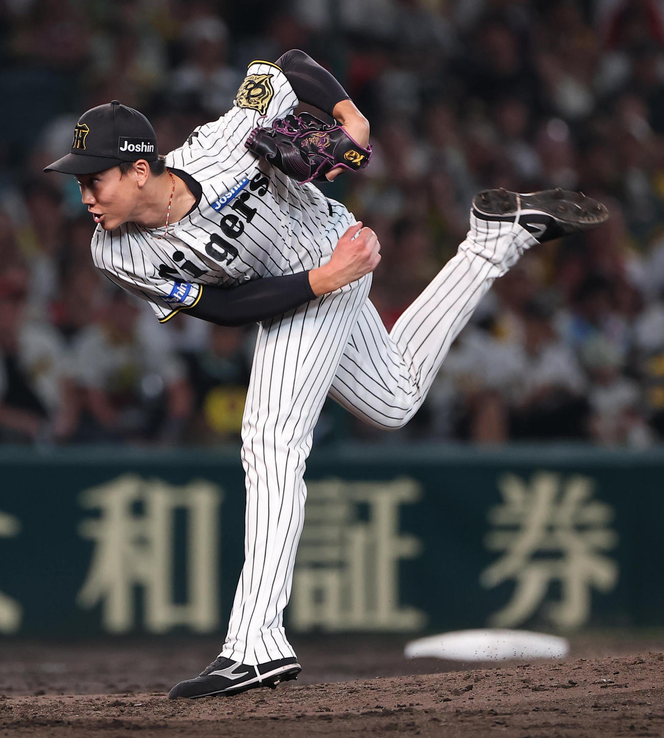 阪神対広島　阪神2番手の才木（撮影・上田博志）