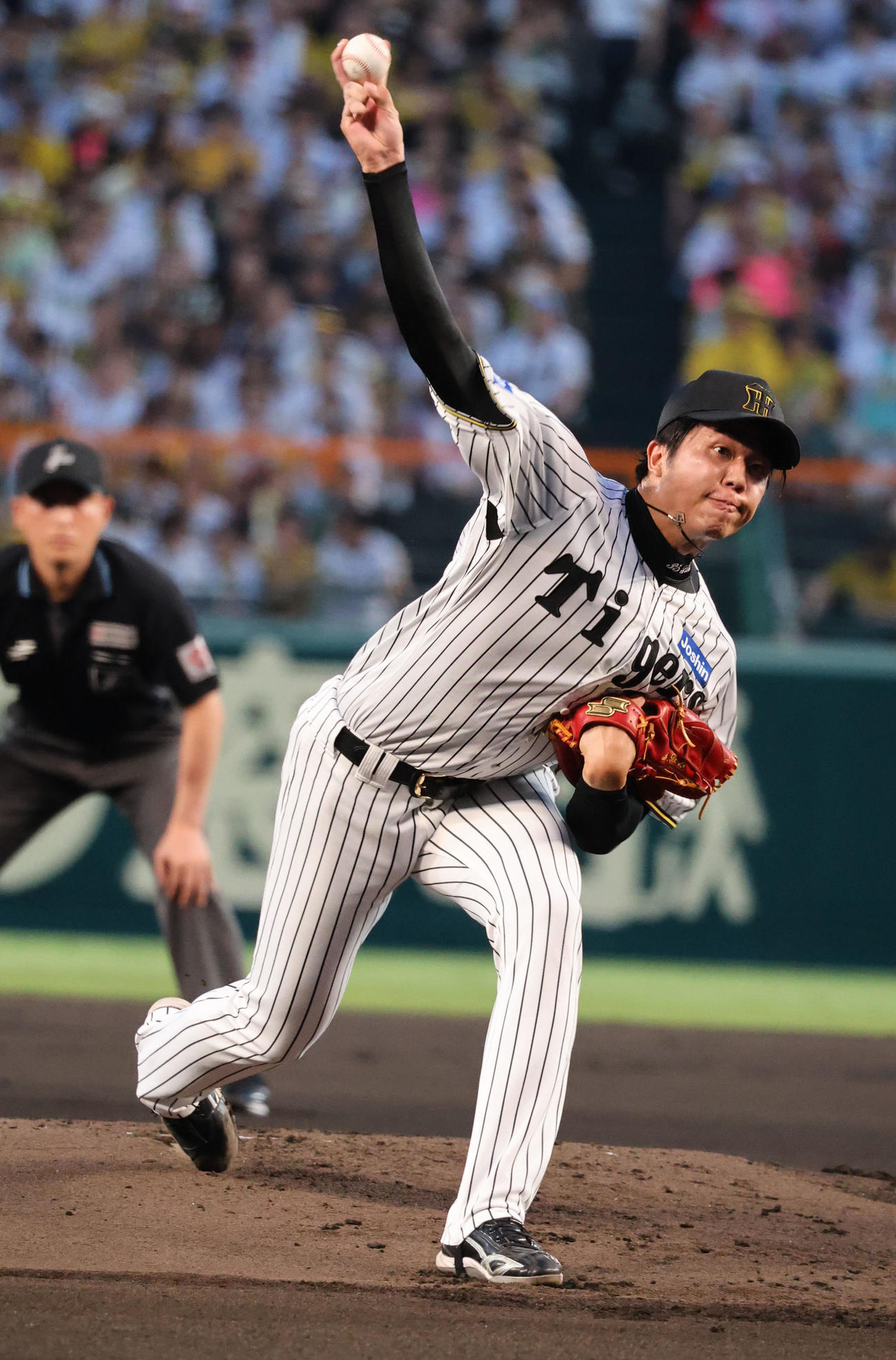 阪神対広島　阪神先発の才木（撮影・西尾就之）