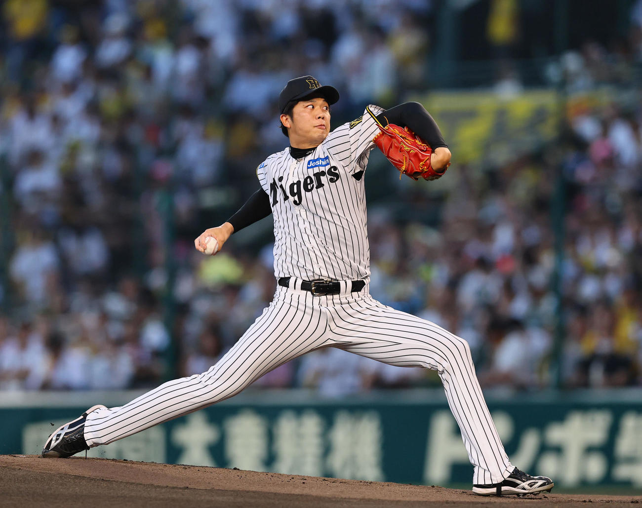 阪神対広島　阪神先発の才木（撮影・藤尾明華）