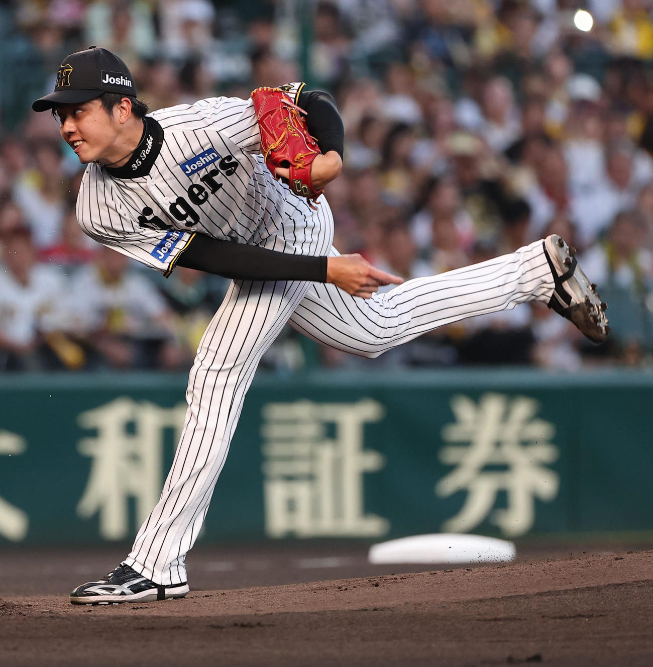 阪神対広島　阪神先発の才木（撮影・上田博志）